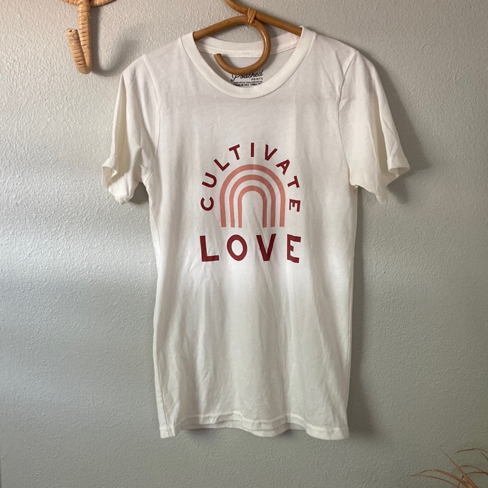 White cotton Graphic Tee XS
